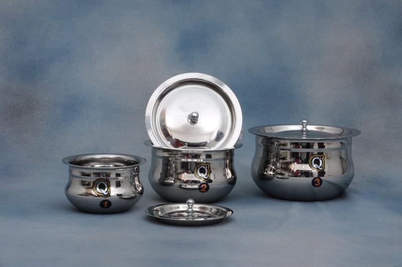 Steel Tope with Lid Set